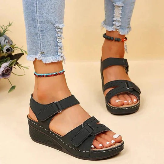 Harriet - Women's Cushioned Platform Wedge Sandals