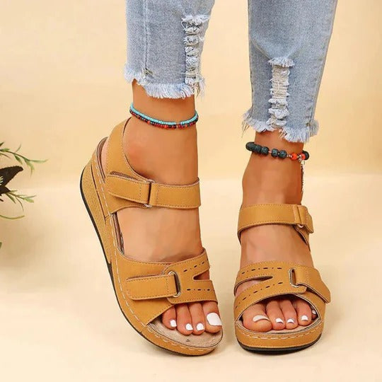 Harriet - Women's Cushioned Platform Wedge Sandals