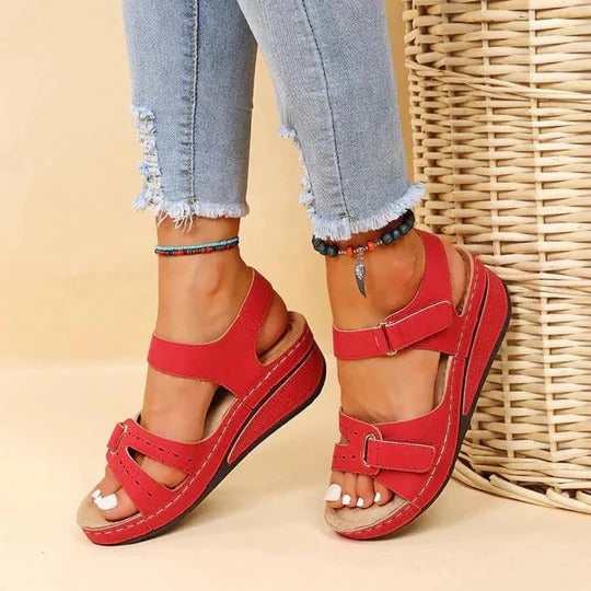 Harriet - Women's Cushioned Platform Wedge Sandals