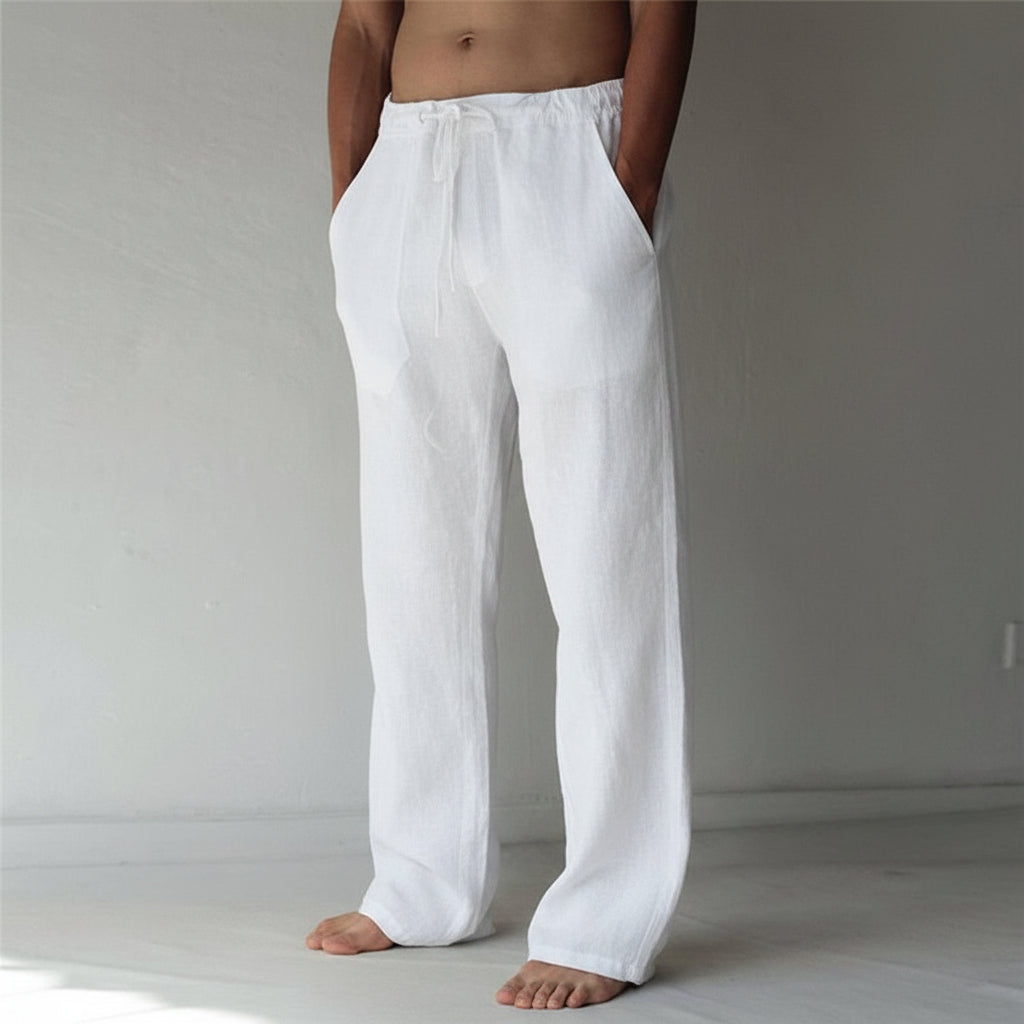 Men's Linen Pants Casual Fit Lightweight Summer