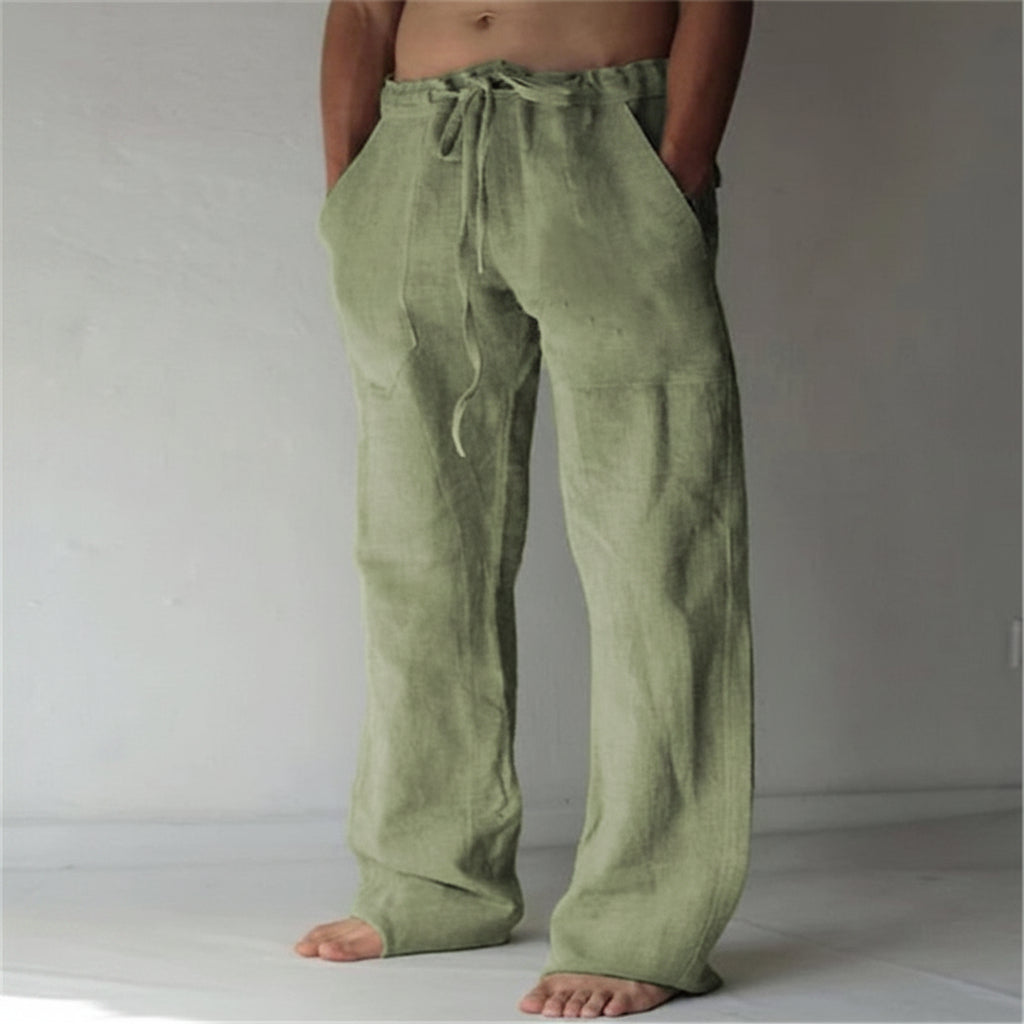 Men's Linen Pants Casual Fit Lightweight Summer