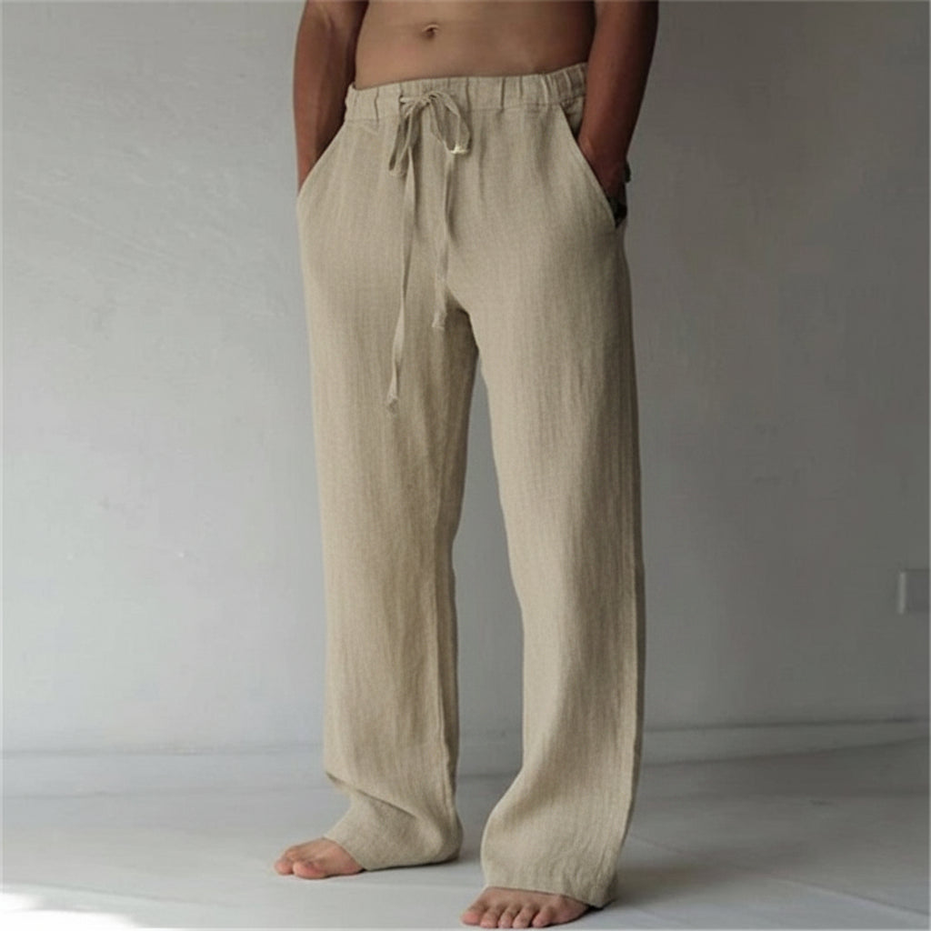 Men's Linen Pants Casual Fit Lightweight Summer