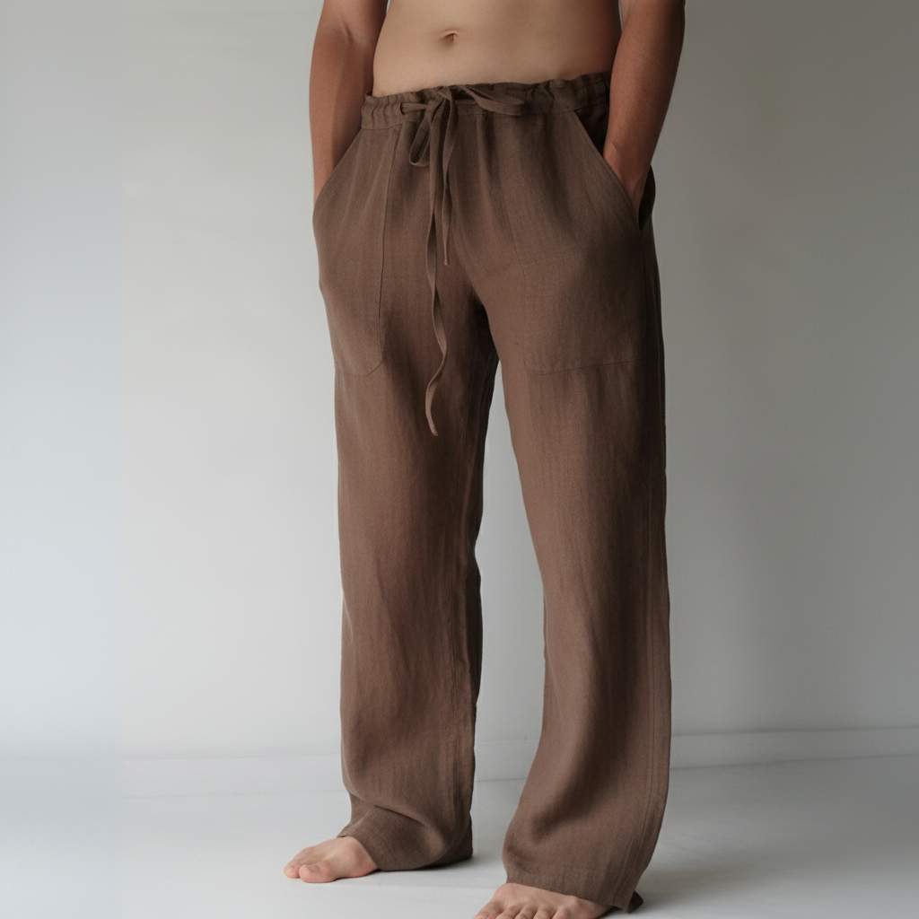 Men's Linen Pants Casual Fit Lightweight Summer