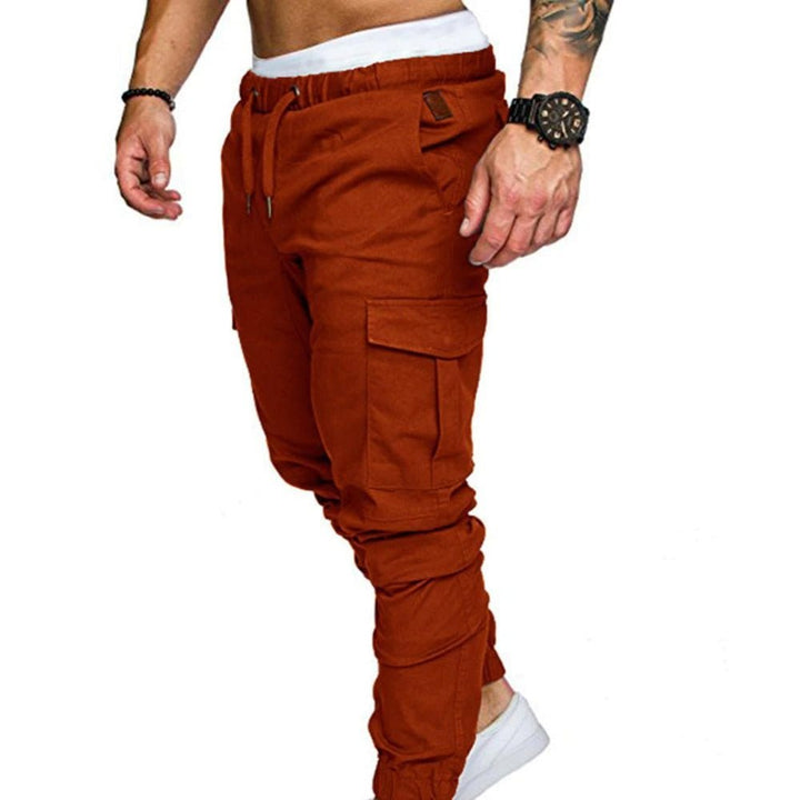 Men's Tactical Cargo Jogger Pants with a Drawstring