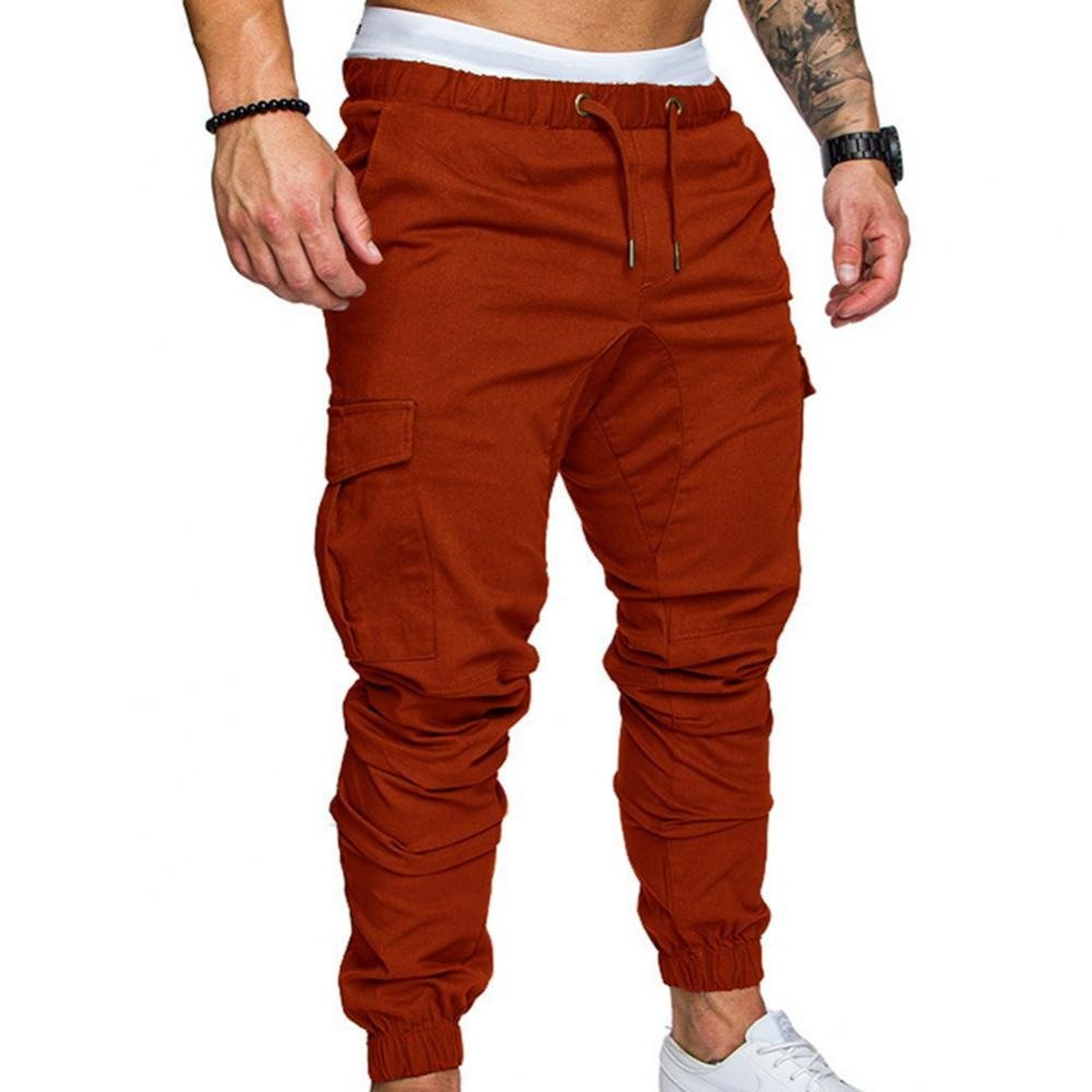 Men's Tactical Cargo Jogger Pants with a Drawstring