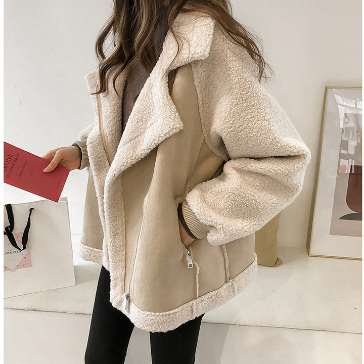 Debra - Cappotto oversize da donna morbido in ecopelle di montone