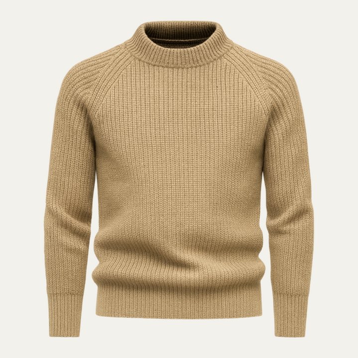 Men's Ribbed Knit Jumper with Crew Neck - photo 1