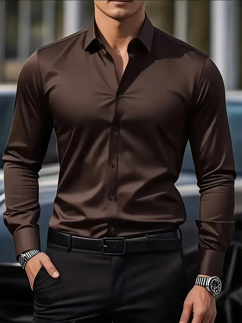 Men's Breathable Non-Iron Shirt with a Button Front – view 4