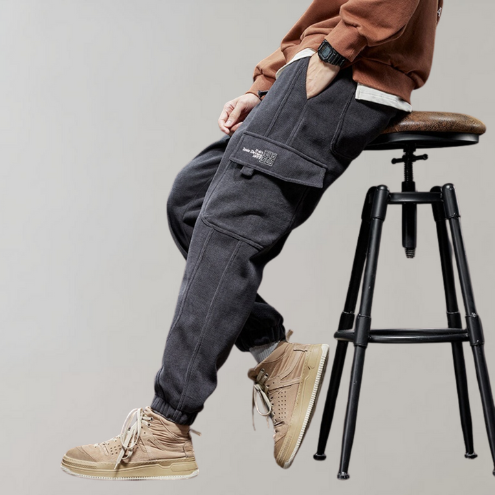 Ben – Pantalon cargo côtelé pour homme à coupe décontractée