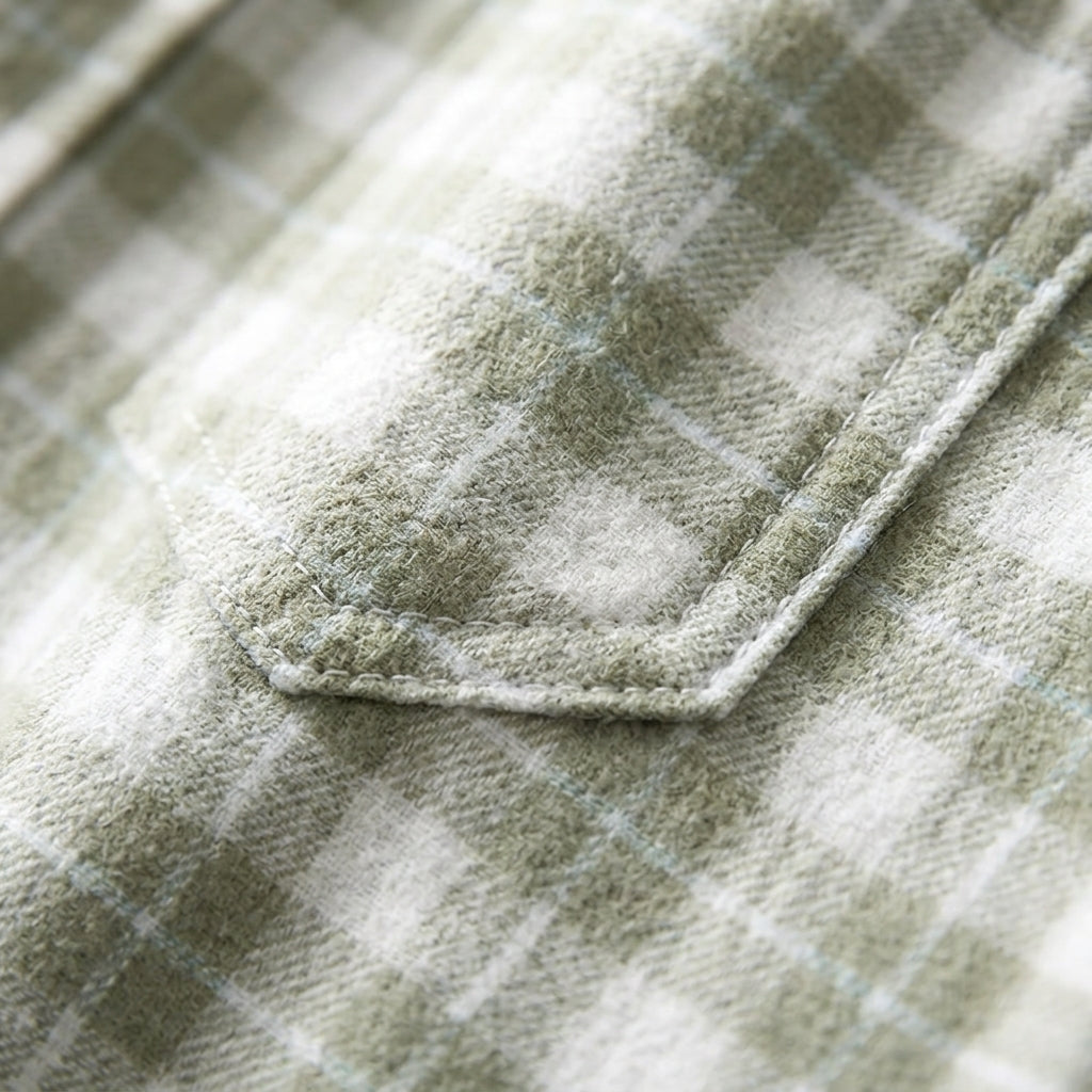 Alan – Chemise à carreaux en flanelle pour homme avec poches poitrine