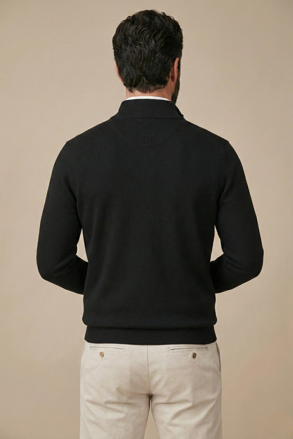 Felix - Men's Half Zip Jumper with Stand Collar