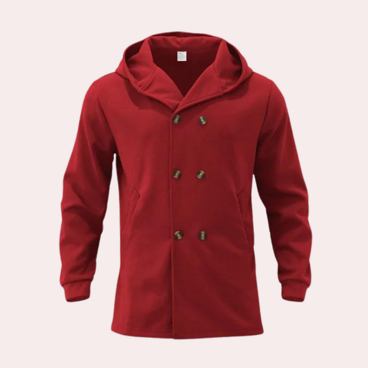 Stylish men's hooded trench coat for a casual look