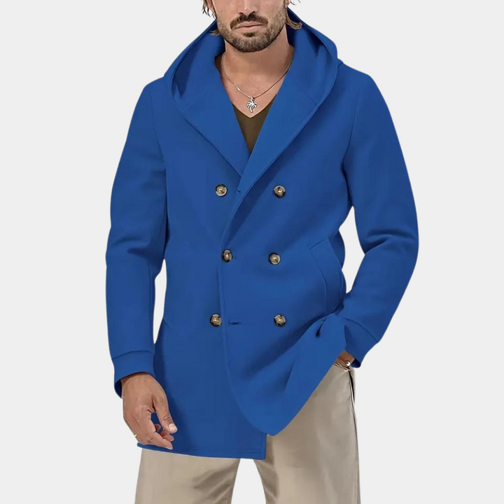 Stylish men's hooded trench coat for a casual look