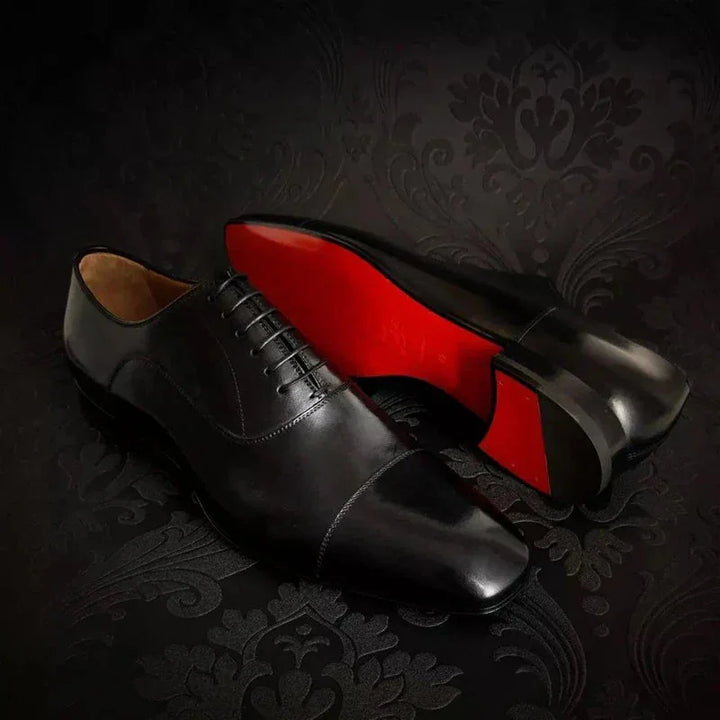 Men's Italian Leather Oxford Shoes — Hugo Cap Toe Business Formal