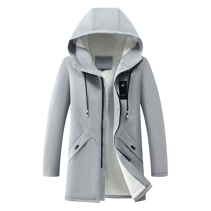 Men's Parka with Drawstring Hood and Concealed Zip - photo 1