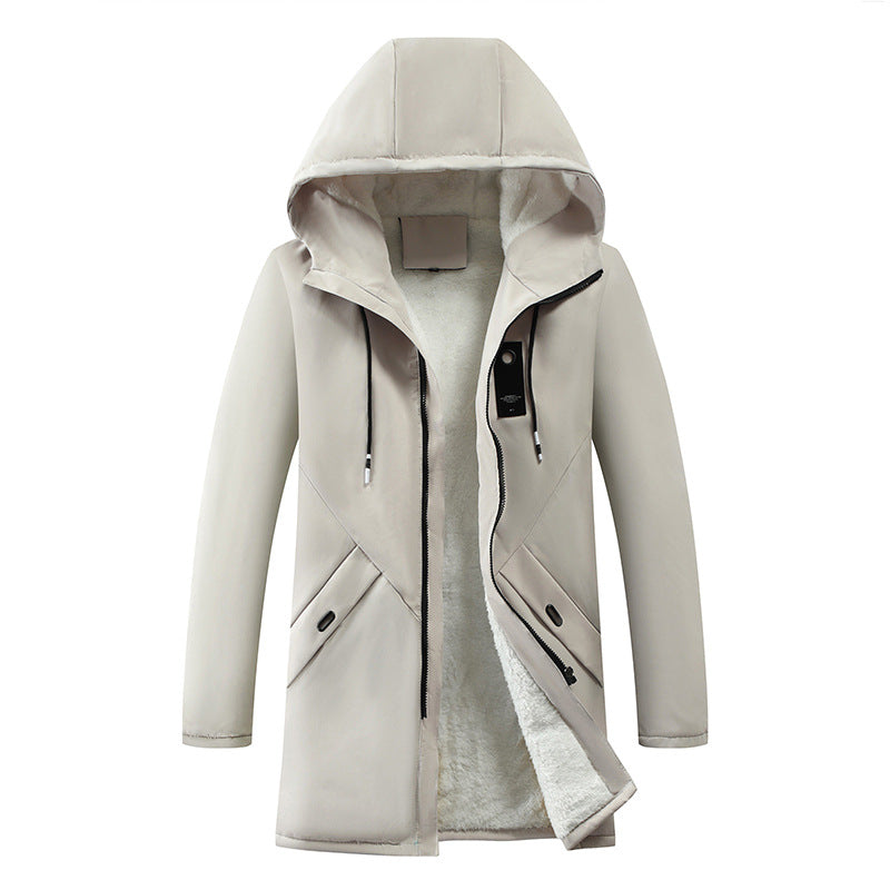Men's Parka with Drawstring Hood and Concealed Zip - photo 2