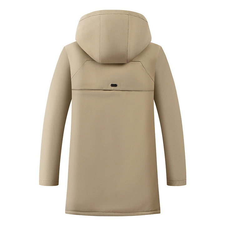 Men's Parka with Drawstring Hood and Concealed Zip - photo 5