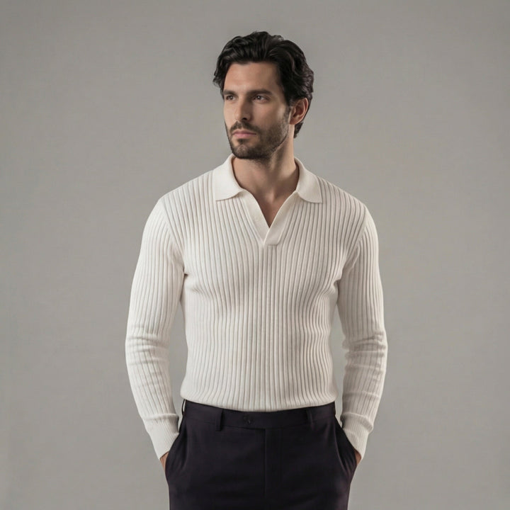 Men's Ribbed Polo Relaxed Fit - photo 4