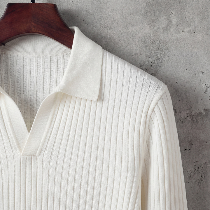 Men's Ribbed Polo Relaxed Fit - photo 5