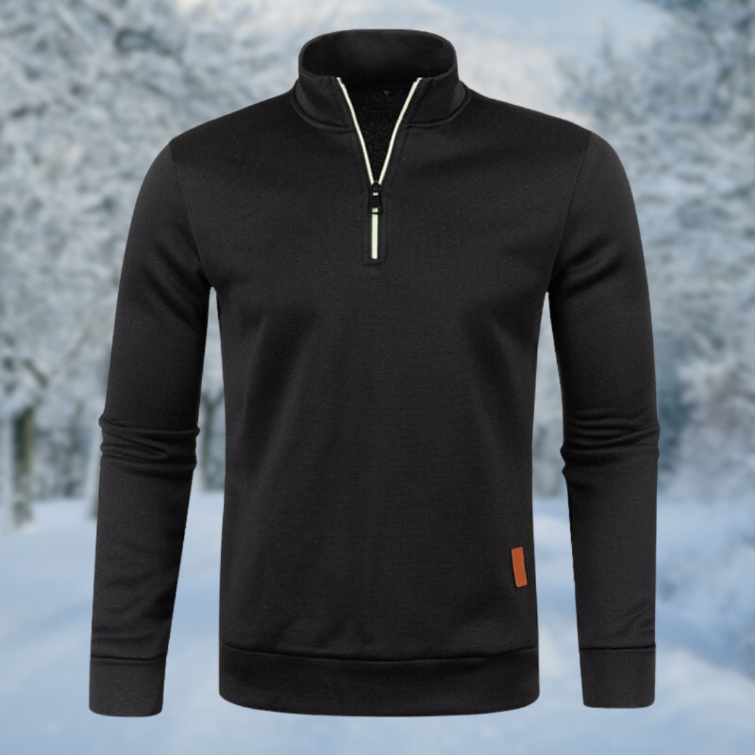 Men's Roll Neck Jumper in Black