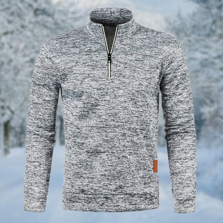 Men's Roll Neck Jumper in Light Grey