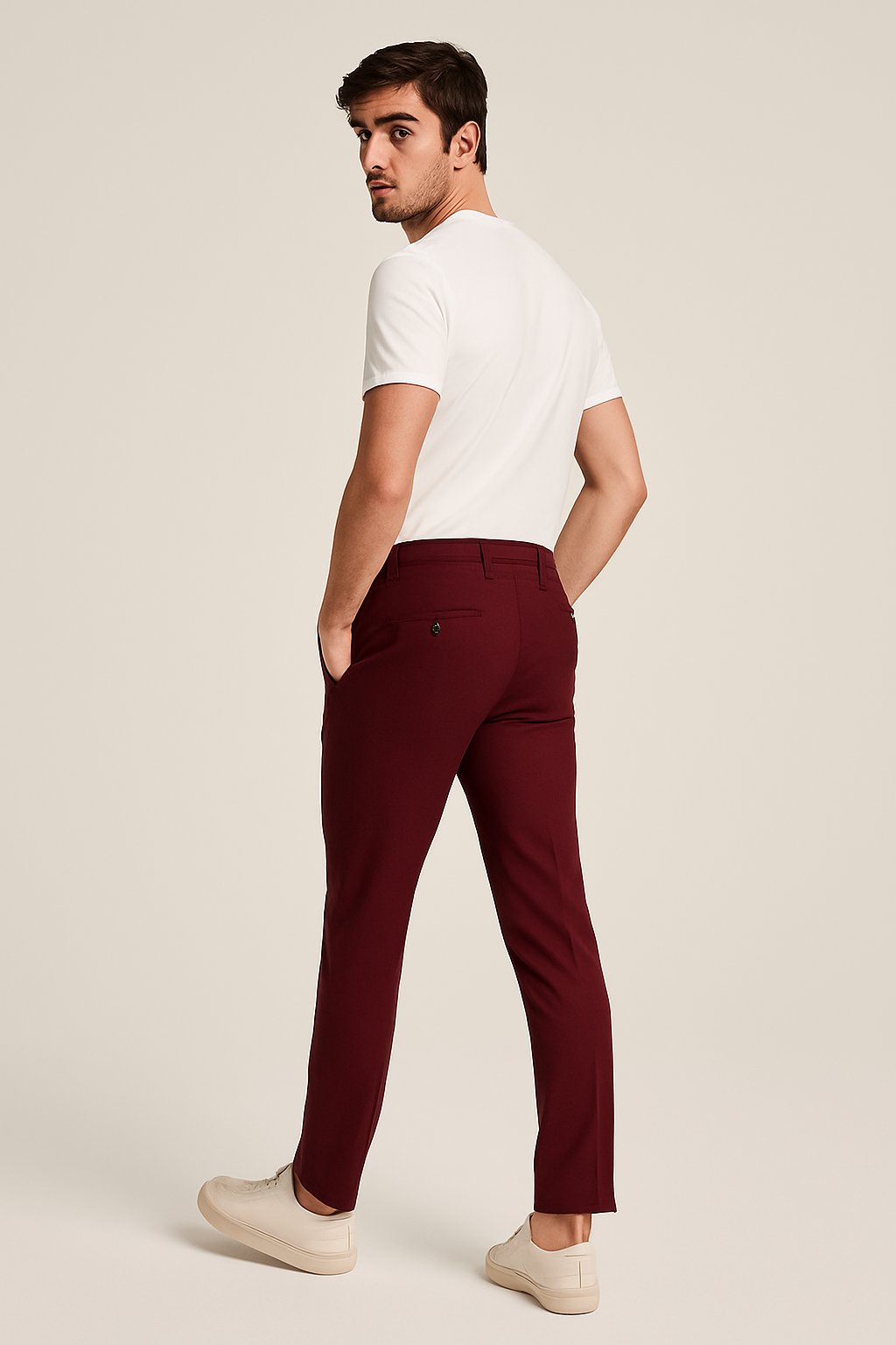 Men's Slim Fit Chino Trousers for Smart Casual Wear