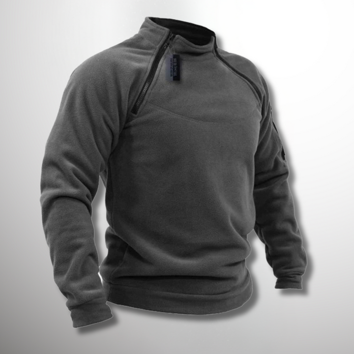 Men's Windproof Half-Zip Fleece with Stand Collar - photo 1