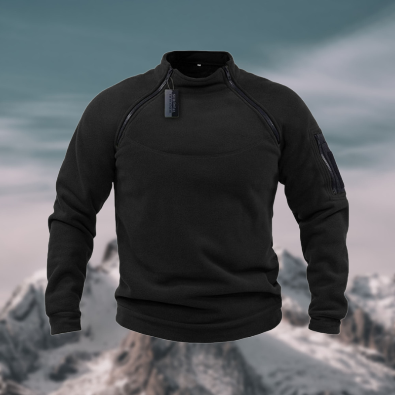 Men's Windproof Half-Zip Fleece with Stand Collar - photo 4