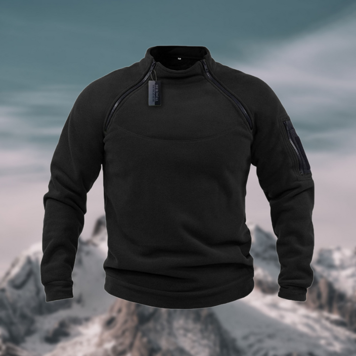 Men's Windproof Half-Zip Fleece with Stand Collar - photo 4
