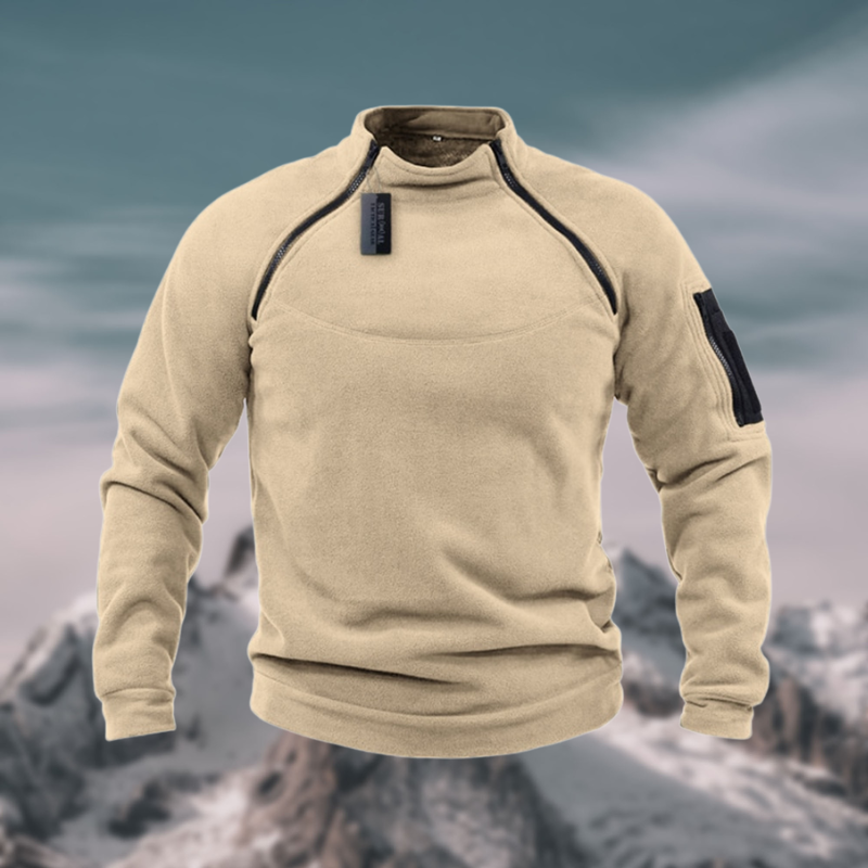 Men's Windproof Half-Zip Fleece with Stand Collar - photo 5