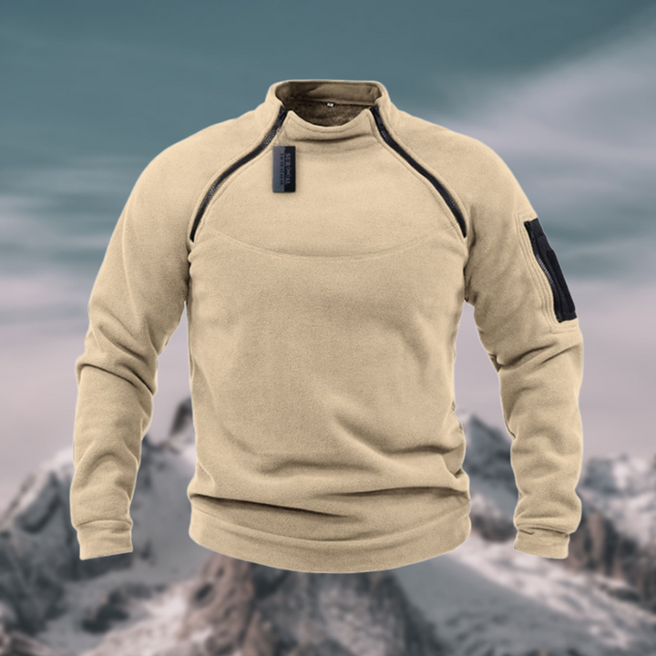 Men's Windproof Half-Zip Fleece with Stand Collar - photo 5