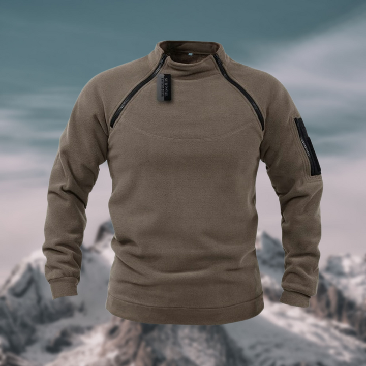 Men's Windproof Half-Zip Fleece with Stand Collar - photo 6
