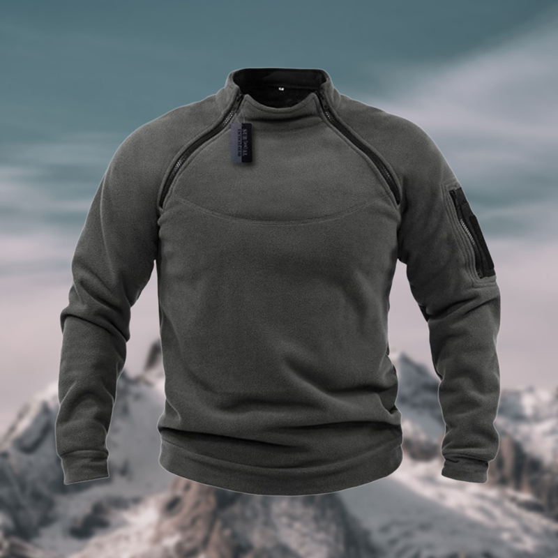 Men's Windproof Half-Zip Fleece with Stand Collar - photo 7