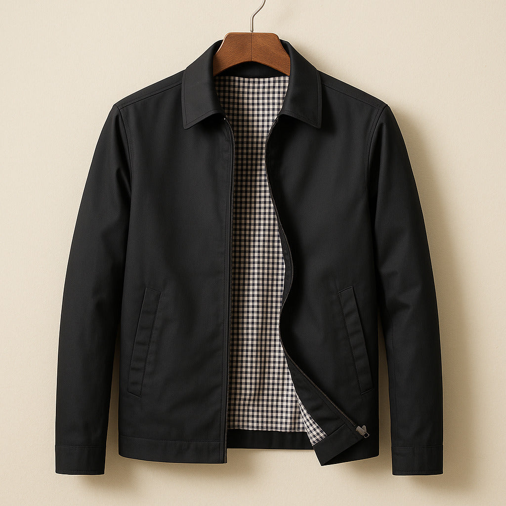 Rory: chaqueta de invierno para hombre con cierre frontal de cremallera estilizado
