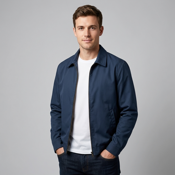 Rory: chaqueta de invierno para hombre con cierre frontal de cremallera estilizado
