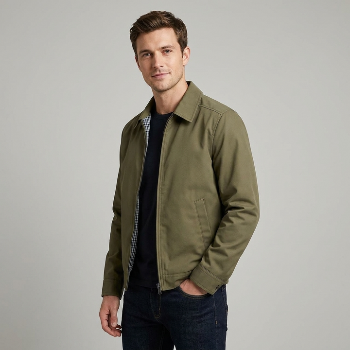 Rory: chaqueta de invierno para hombre con cierre frontal de cremallera estilizado