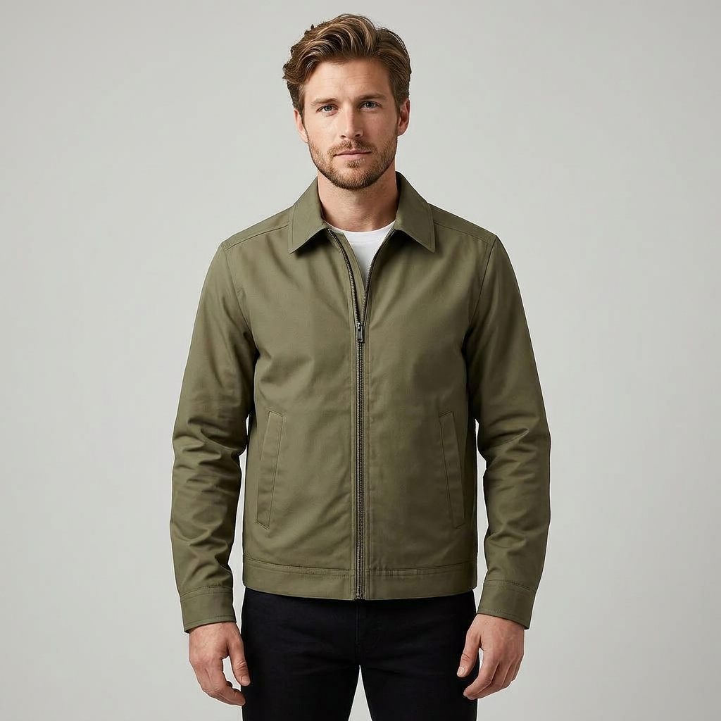Rory: chaqueta de invierno para hombre con cierre frontal de cremallera estilizado