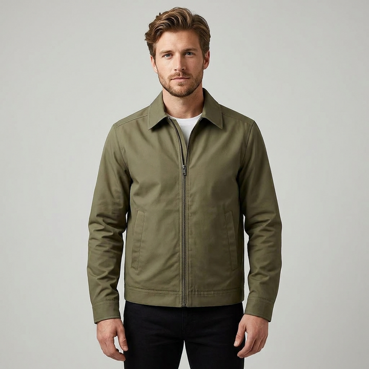 Rory: chaqueta de invierno para hombre con cierre frontal de cremallera estilizado