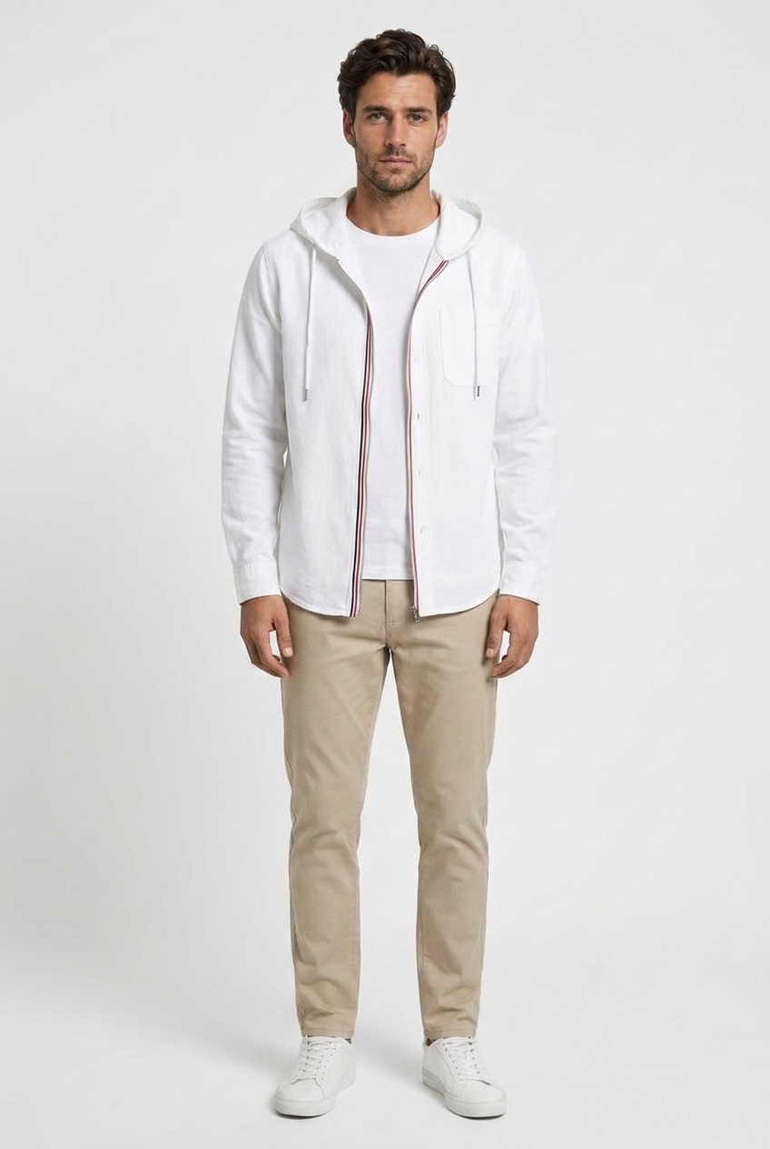 Men's Hooded Cotton Overshirt - photo 2