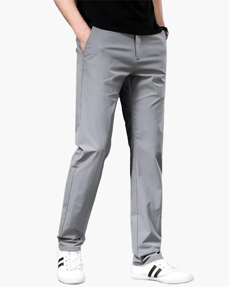 Men's Cotton Chino Trousers with a Zip Fastening - photo 2