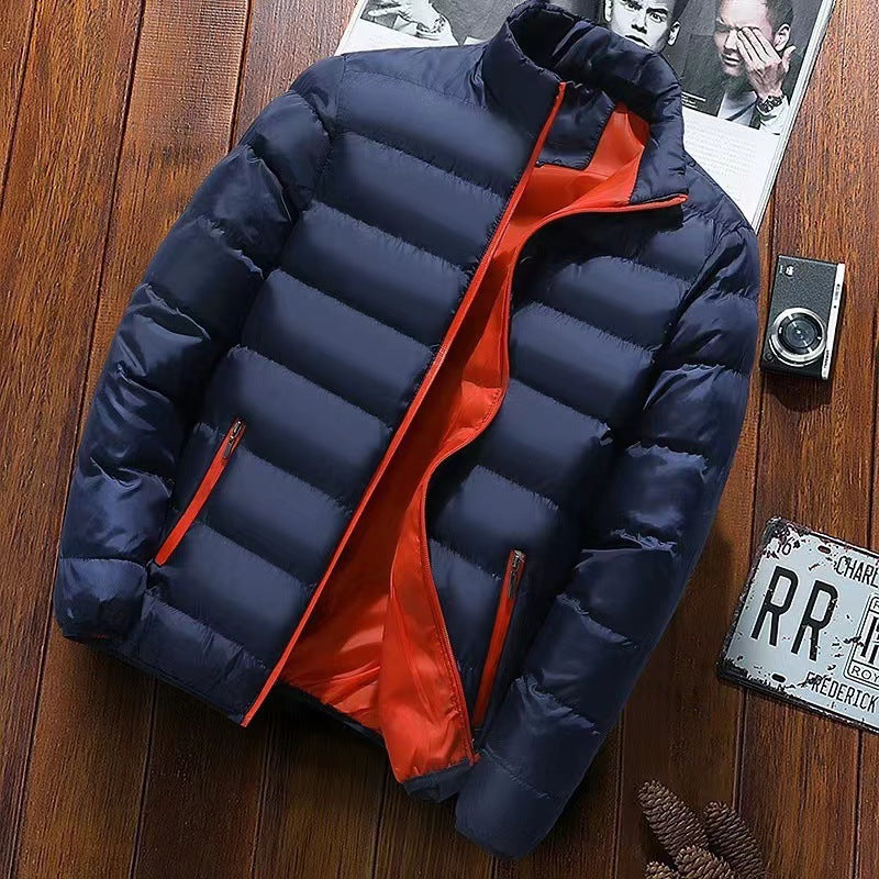 Reinhold - Men's Lined Puffer Jacket with a High Collar – view 2