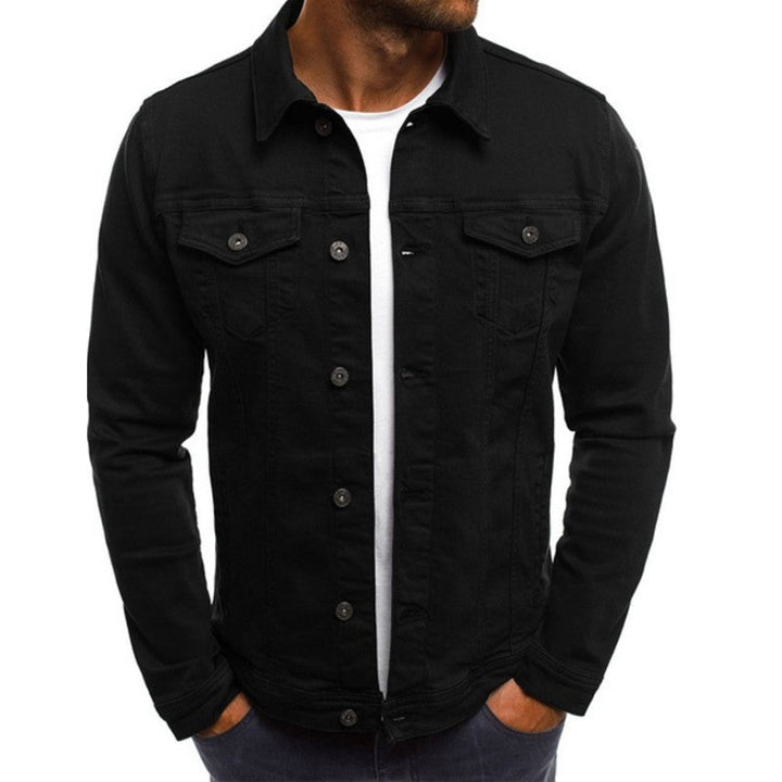 Giacca trucker da uomo in denim classico con bottoni