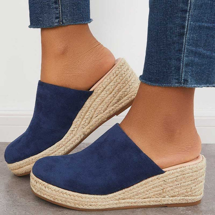 Women's Boho Wedge Mules for Relaxed Summer Style