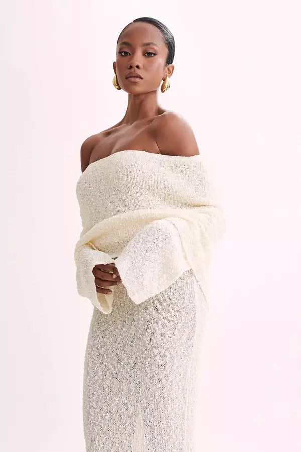 Geraldine - Women's Summer Off-Shoulder Dress