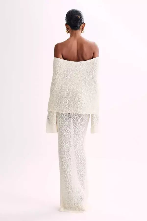 Geraldine - Women's Summer Off-Shoulder Dress