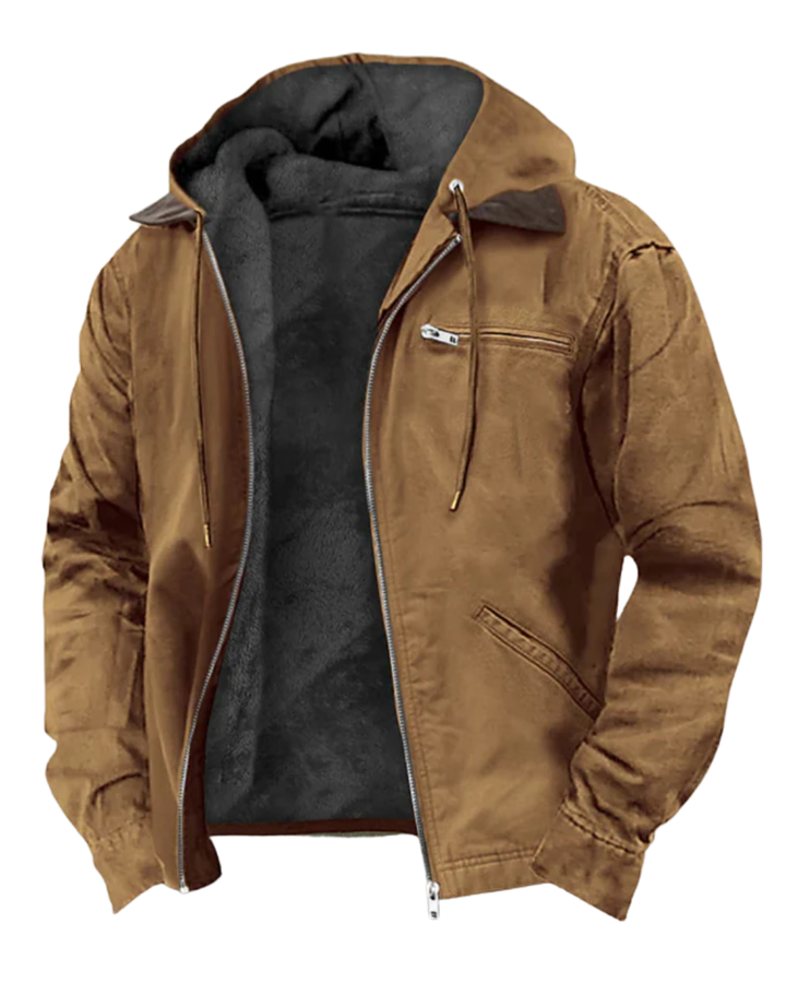 Men’s Winter Hooded Jacket with Warm Lined Interior