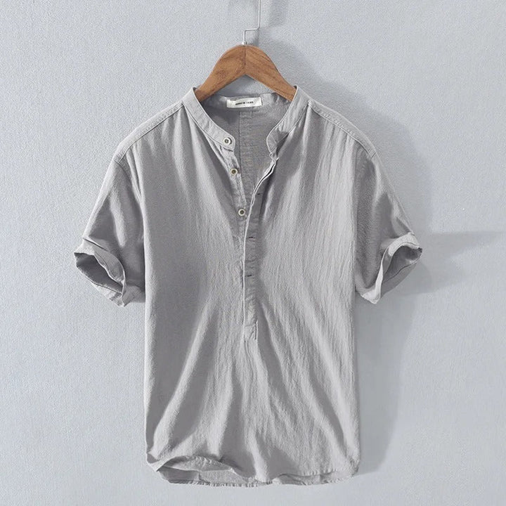 Tomáš - Men's Linen Cotton Blend Shirt Breathable Summer