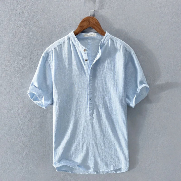 Tomáš - Men's Linen Cotton Blend Shirt Breathable Summer
