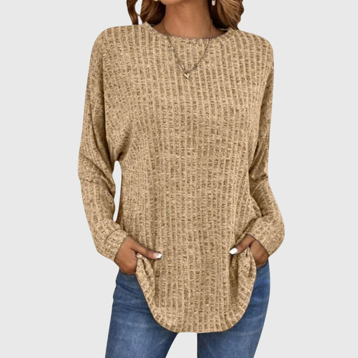 Women's Knitted Relaxed Jumper with Long Sleeves - photo 11