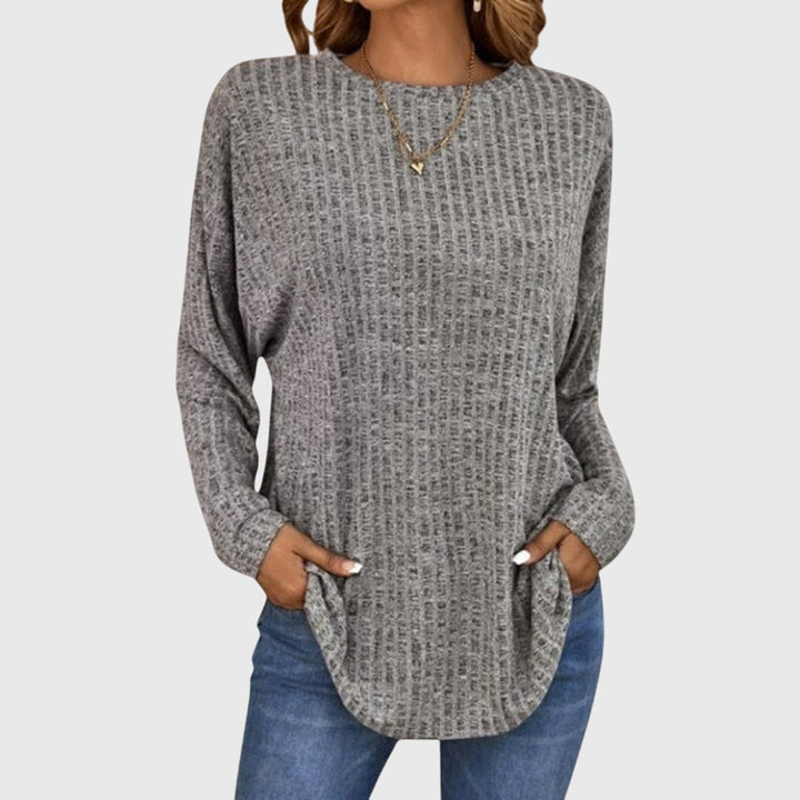 Women's Knitted Relaxed Jumper with Long Sleeves - photo 3